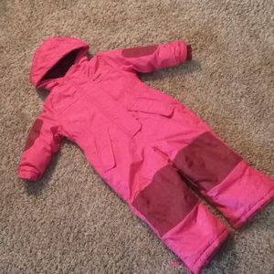 Kids Pink Platinum Snowsuit - 3T